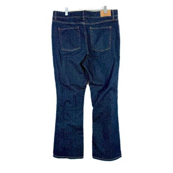 NWT LL Bean True Shape Favorite Fit Bootcut Jeans Dark Rinse Plus Size 16 NEW - Picture 7 of 12